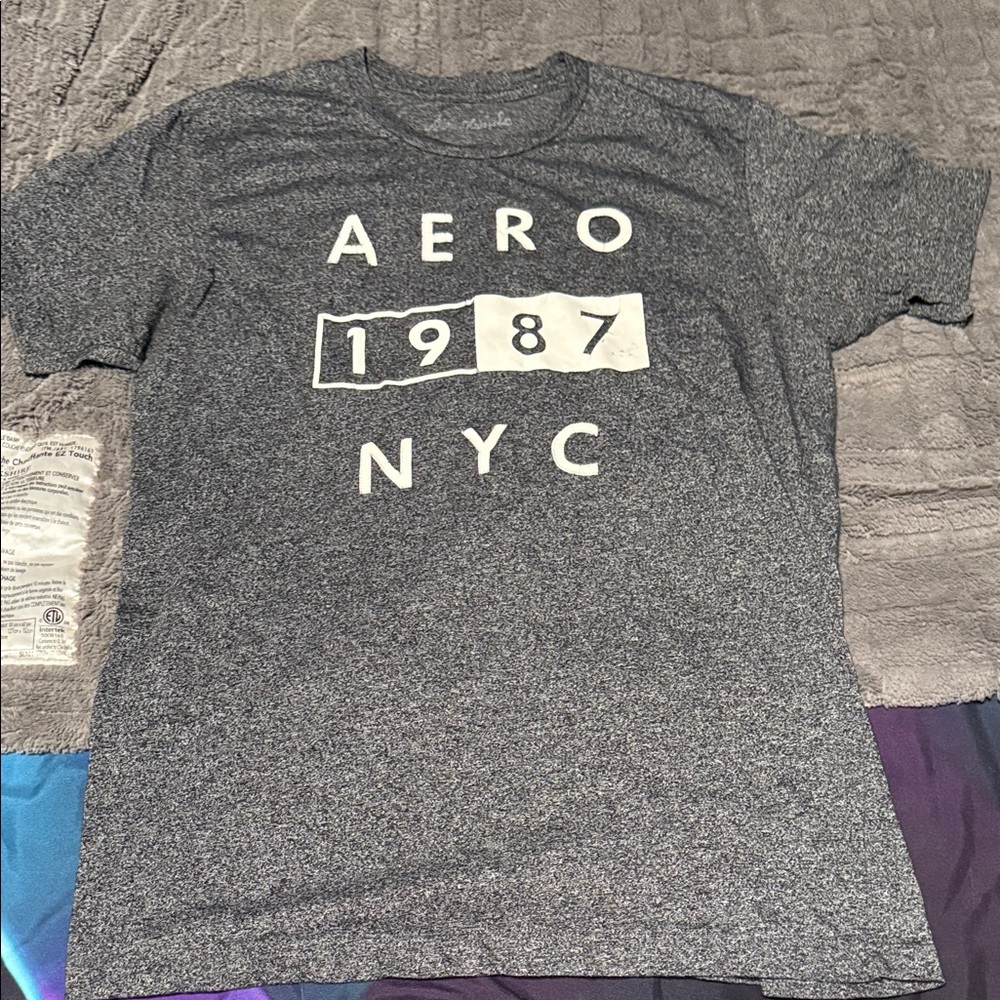 Aeropostale Gray Aero 1987 NYC Men's T-Shirt